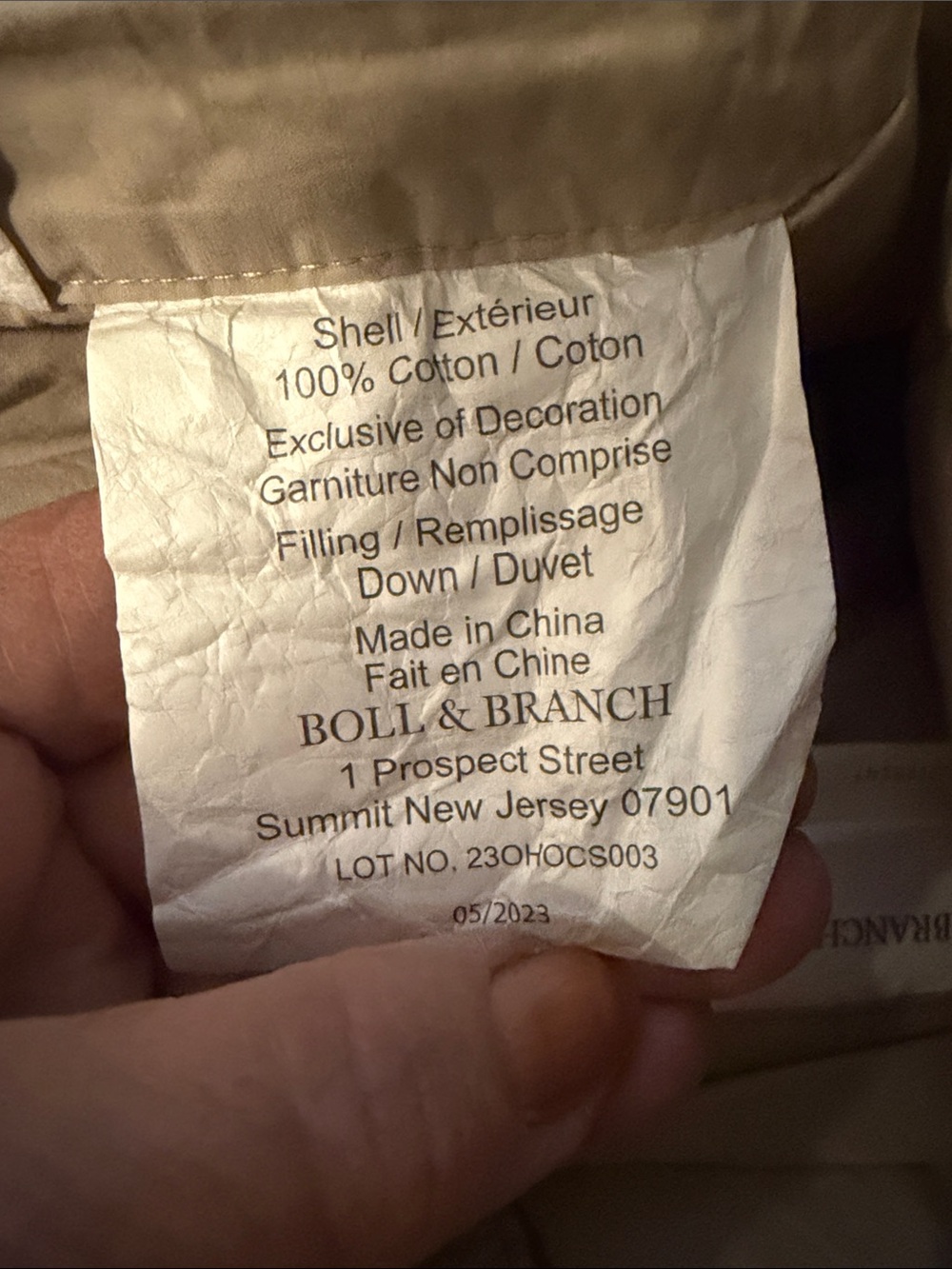 Boll & Branch down bed blanket pewter king/ cal - Picture 9 of 10